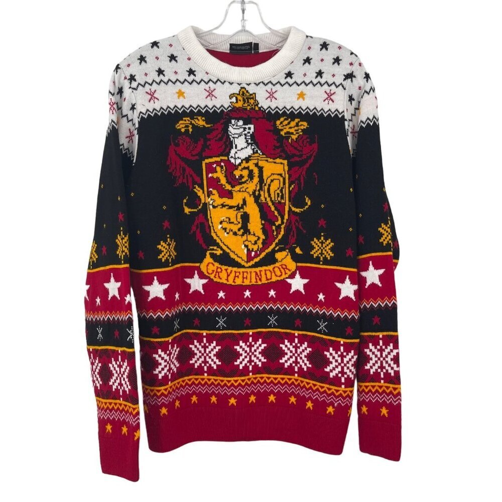Harry Potter Gryffindor Crest Ugly Christmas Sweater Jumper Unisex S Knit